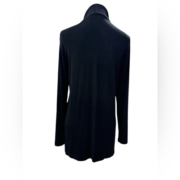 Chico's Travelers Black Open Front Jacket Cardigan Size 2 L Wrinkle Resistant - Picture 3 of 5